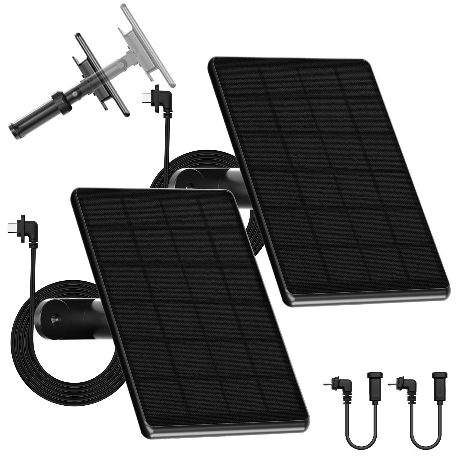 6W Solar Panel for Blink Camera Outdoor,Security Camera Solar Panel Compatible with Blink Outdoor 2K+,4th/3rd/XT3,XT2/XT, Waterproof Rubber Plug, 360° Adjustable Mount,10Ft Outdoor Power Cable