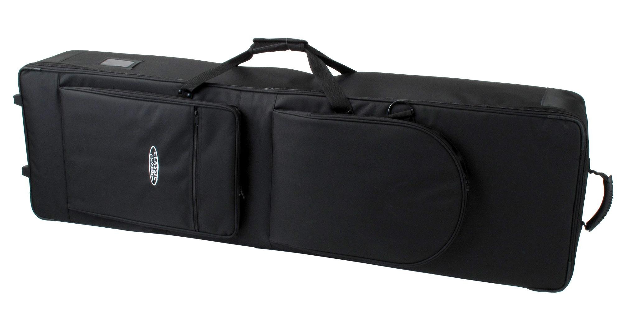 Classic Cantabile Keyboardtasche mit Rollen, 115 cm, schwarz