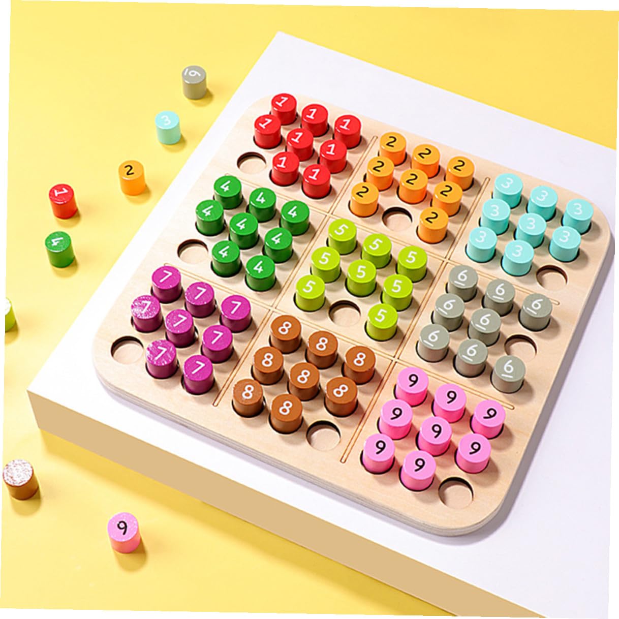 Sudoku Infantil de Madera 1 Set Juego Educativo para Niños