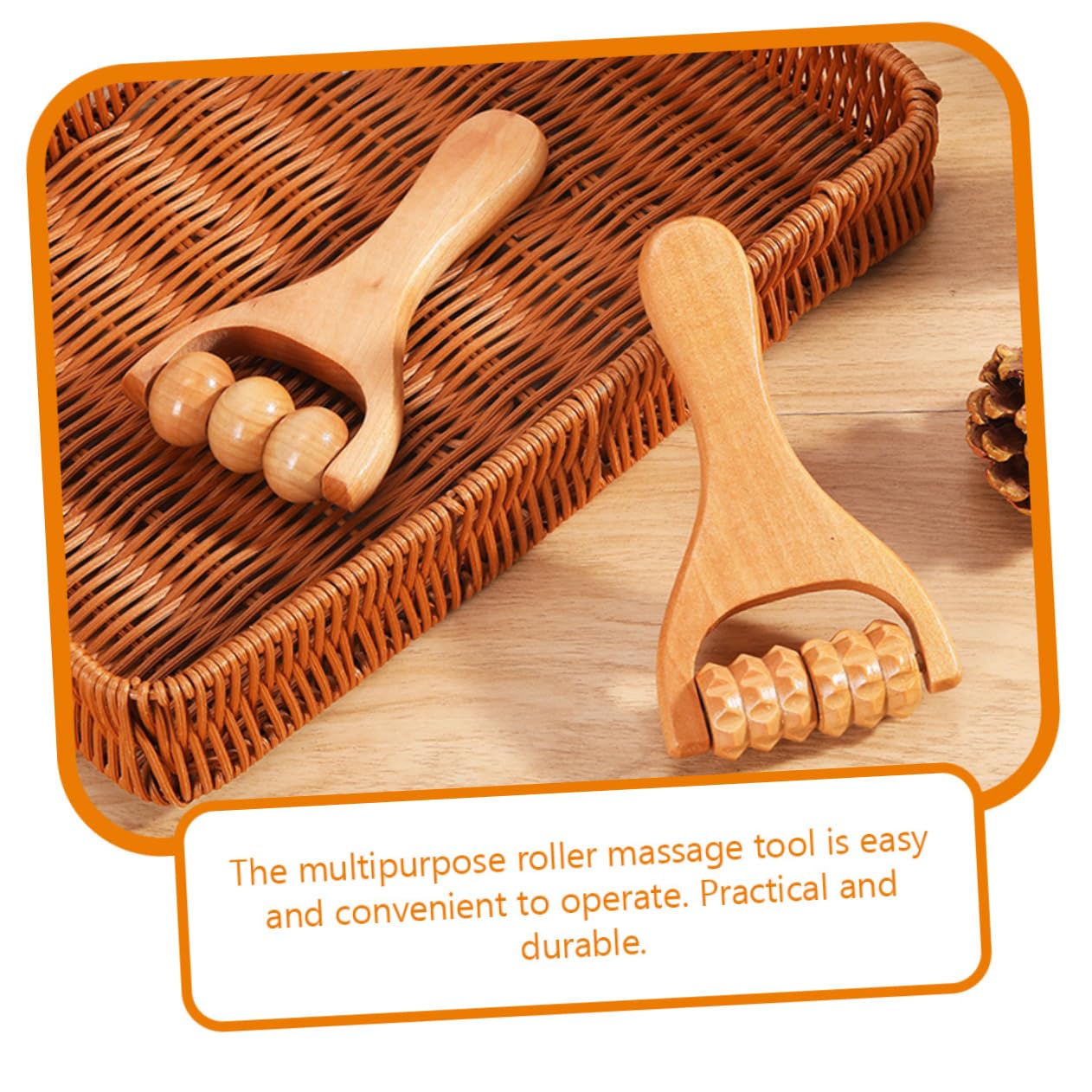 PACKOVE 4 Sätze Massagegerät-set Handroller Gelenke Erwachsene Tragbar Rollen Massagerolle Handflächenmassagegerät Bausatz Massagegerät Für Nacken Bein Bob Bausätze Holz 3 Stücke * 4
