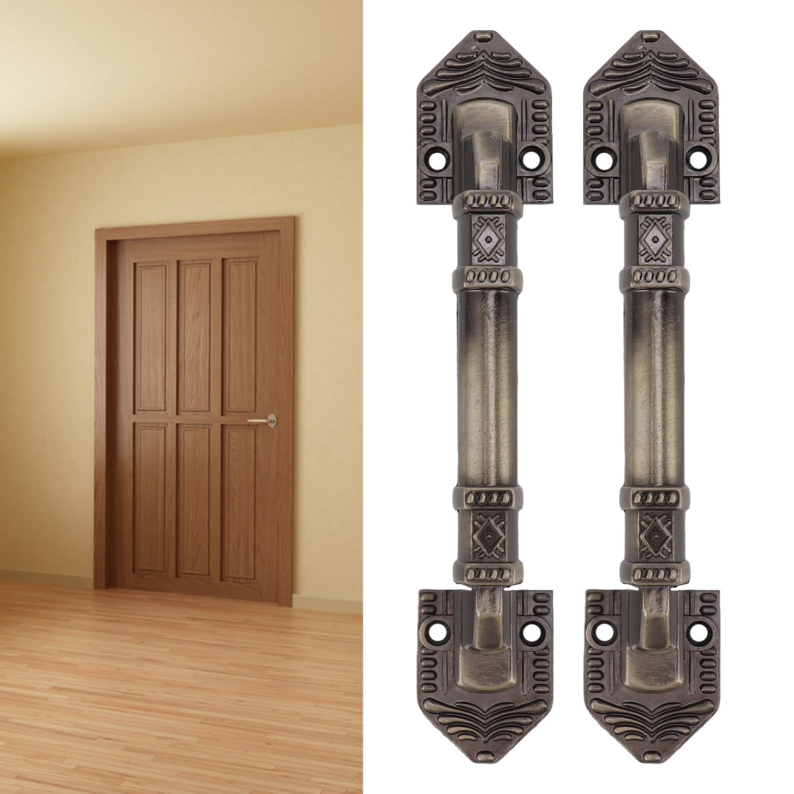 Paquete De 2 Manijas De Puerta Corredera De Aleación De Aluminio Para Puerta Contra Incendios Manijas De Puertas De Gabinete Manijas De Puertas De Armario Apertura Por Empuje 20 Cm X 4 Cm Color N 85391045