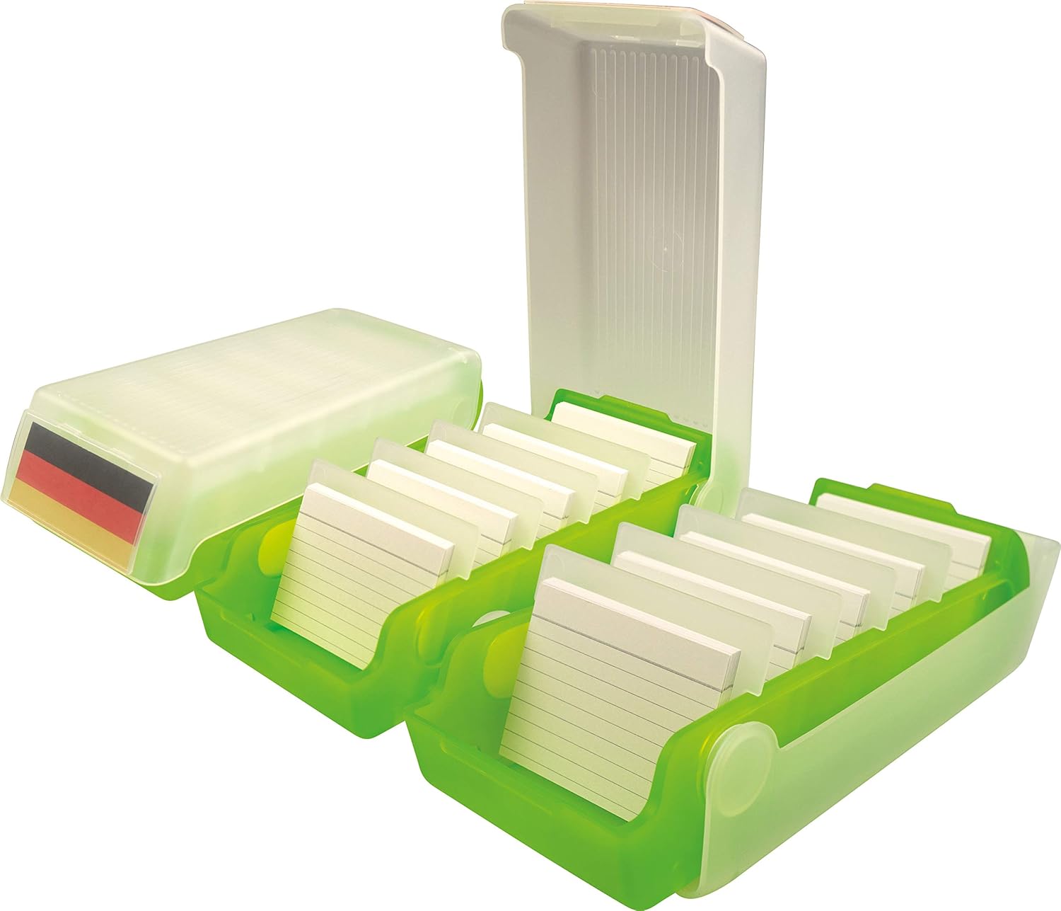 Helit Beebox Flash Card Box A8 for 600 Cards Lime Green
