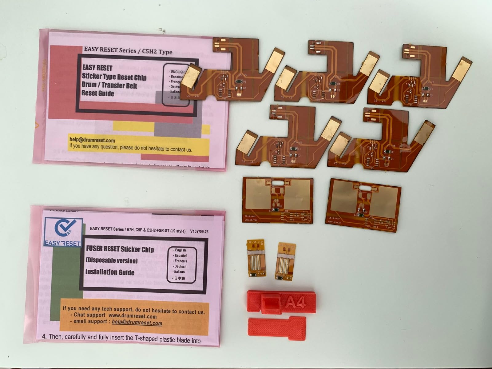 Super Easy Drum(5X), Belt Reset Chips (2X) and Fuser Reset Chips (2X) for OKI MC573 MC563 ES5473 ES5442 ES5432 C542 C532