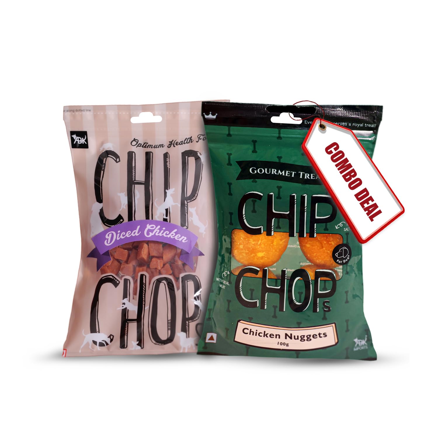 Combo of Chip Chops Diced Chicken and Gourmet Chicken Nugget Dog Treats, Highly Nutritional & Digestible, Suitable for All Dog Breeds-(Pack of 2) (B0C7ZSZ97L) Amazon Price History, Amazon Price Tracker