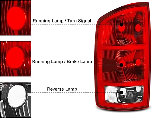 Miniatura 2 de Luz trasera izquierda para Dodge Ram 02 2002 03 2003 Dodge Ram 04 2004 Dodge Ram 05 2005 Dodge Ram 06 2006 Dodge Ram 150003 04 05 06 Ram 2500 3500