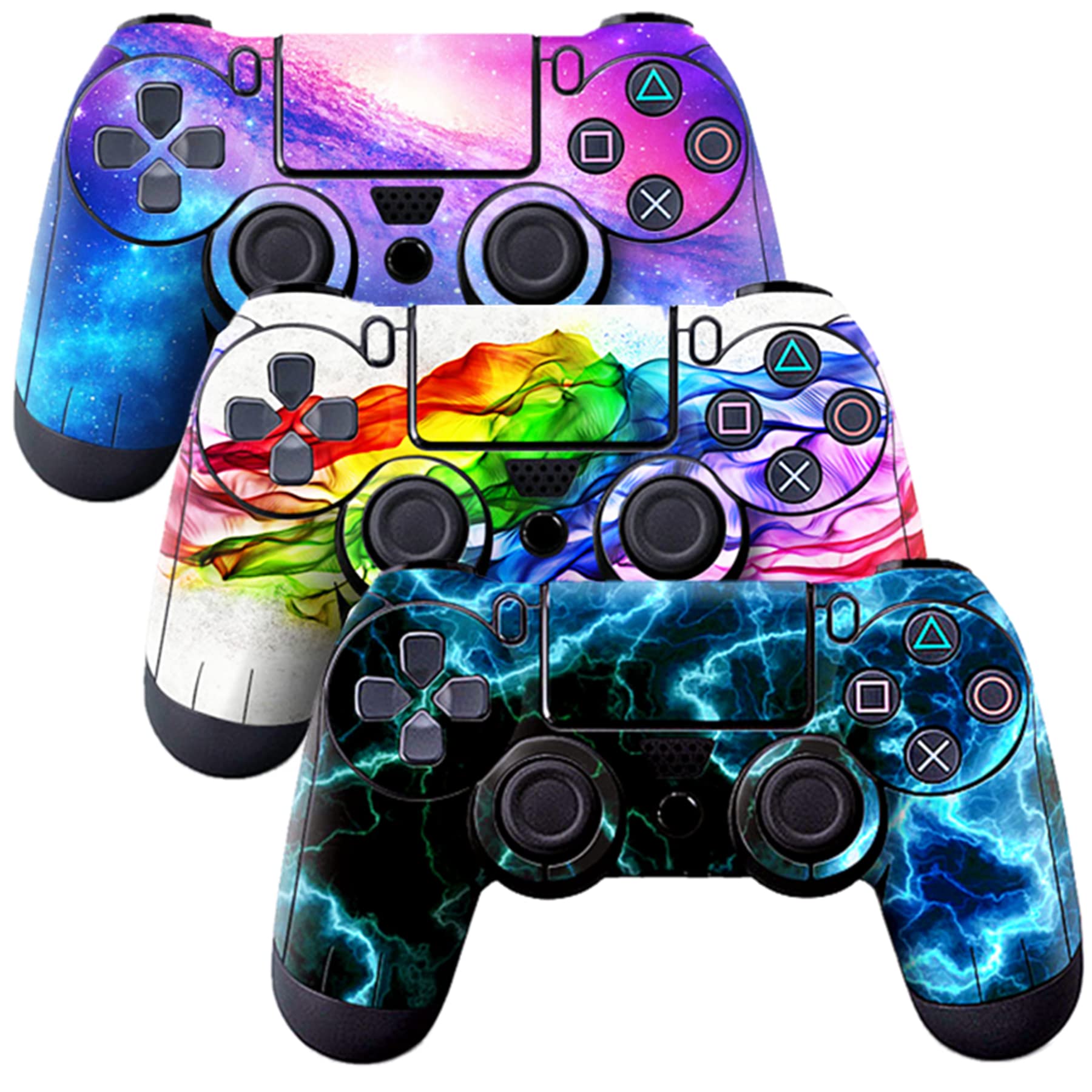 Skin for Ps4 Controller, 3pcs Whole Body Vinyl Decal Cover Sticker for Playstation 4 Controller(PS4 controller #11)