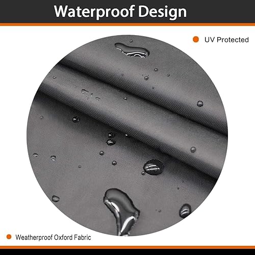 Miniatura 43 de SheeChung Funda rectangular para hoguera, se adapta a mesas de fuego de 44 a 48 pulgadas, para exteriores, impermeable, anti-rayos UV, 600D, funda