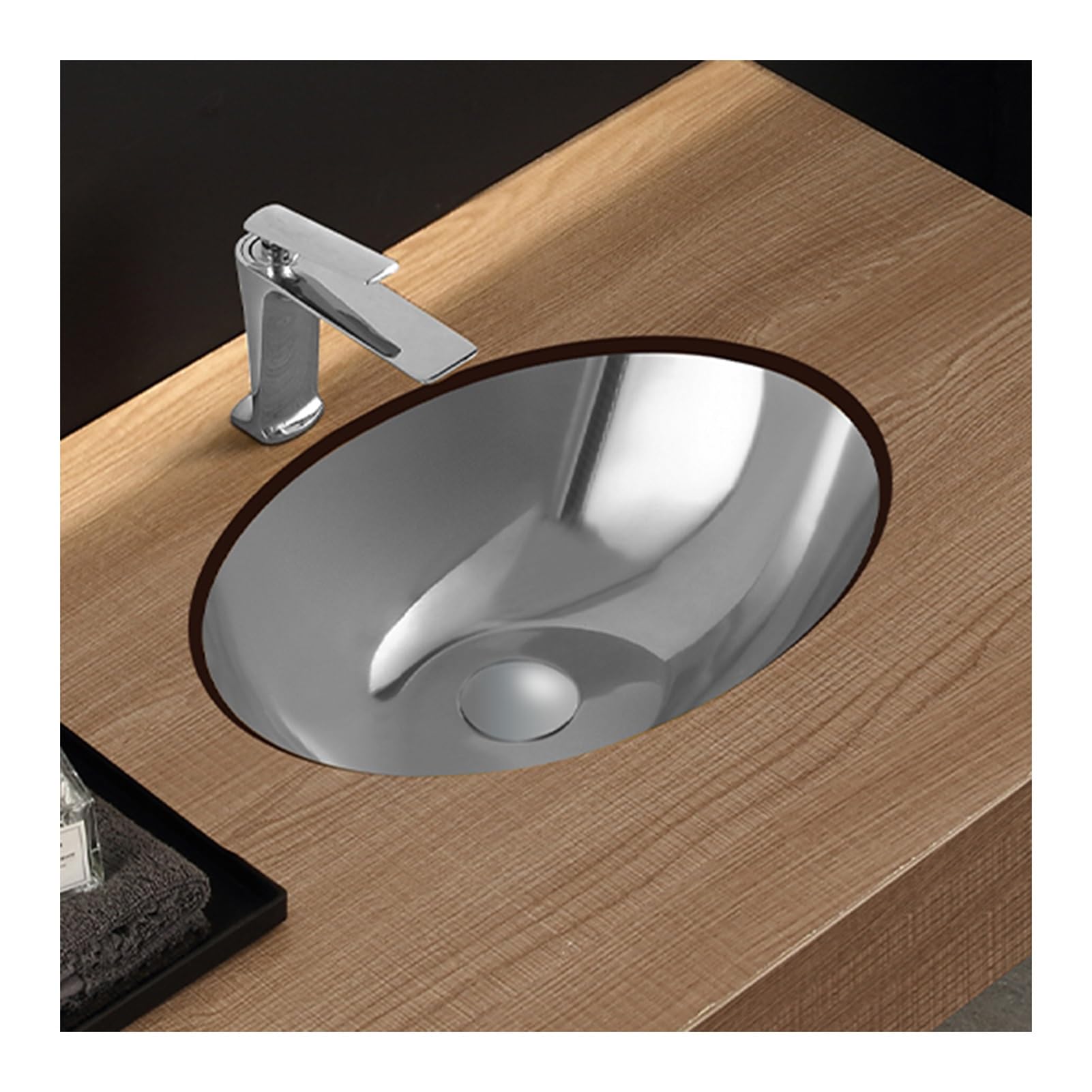 Lavabo pour balcon extérieur et terrasse en acier avec bonde