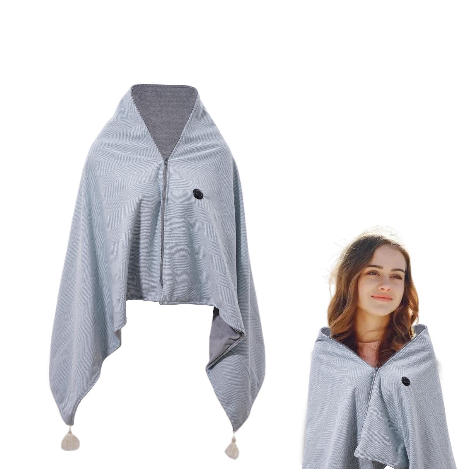 Coperta elettrica riscaldata scialle Plaid Scaldacorpo Riscaldato USB | Coperta Elettrica Portatile Outdoor Per Plaid Pigro, Divano Relax, Lavoro Casa Viaggio, Riposo Interno Esterno