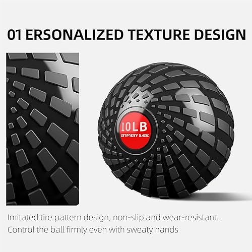 Miniatura 9 de Medicine Ball 10 lbs Slam Ball Weighted Balls for Exercise Strength and Crossfit Workout púrpura, (Dynamic Purple),Negro dinámico,Azul verde