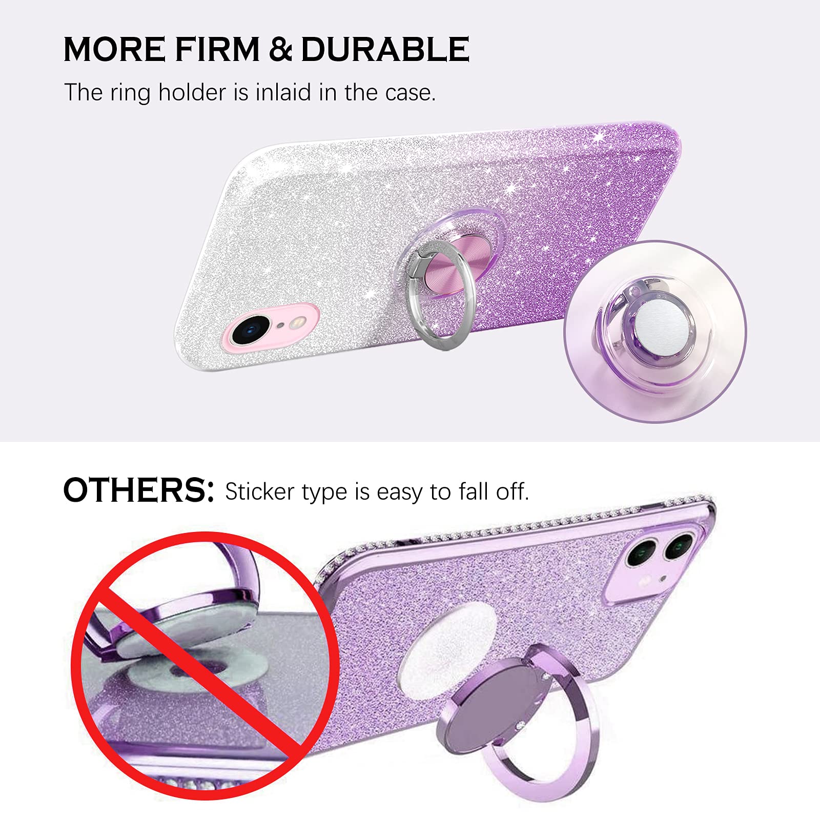 JAKPAK For IPhone XR Case Glitter Bling Sparkle Phone Case - View #7