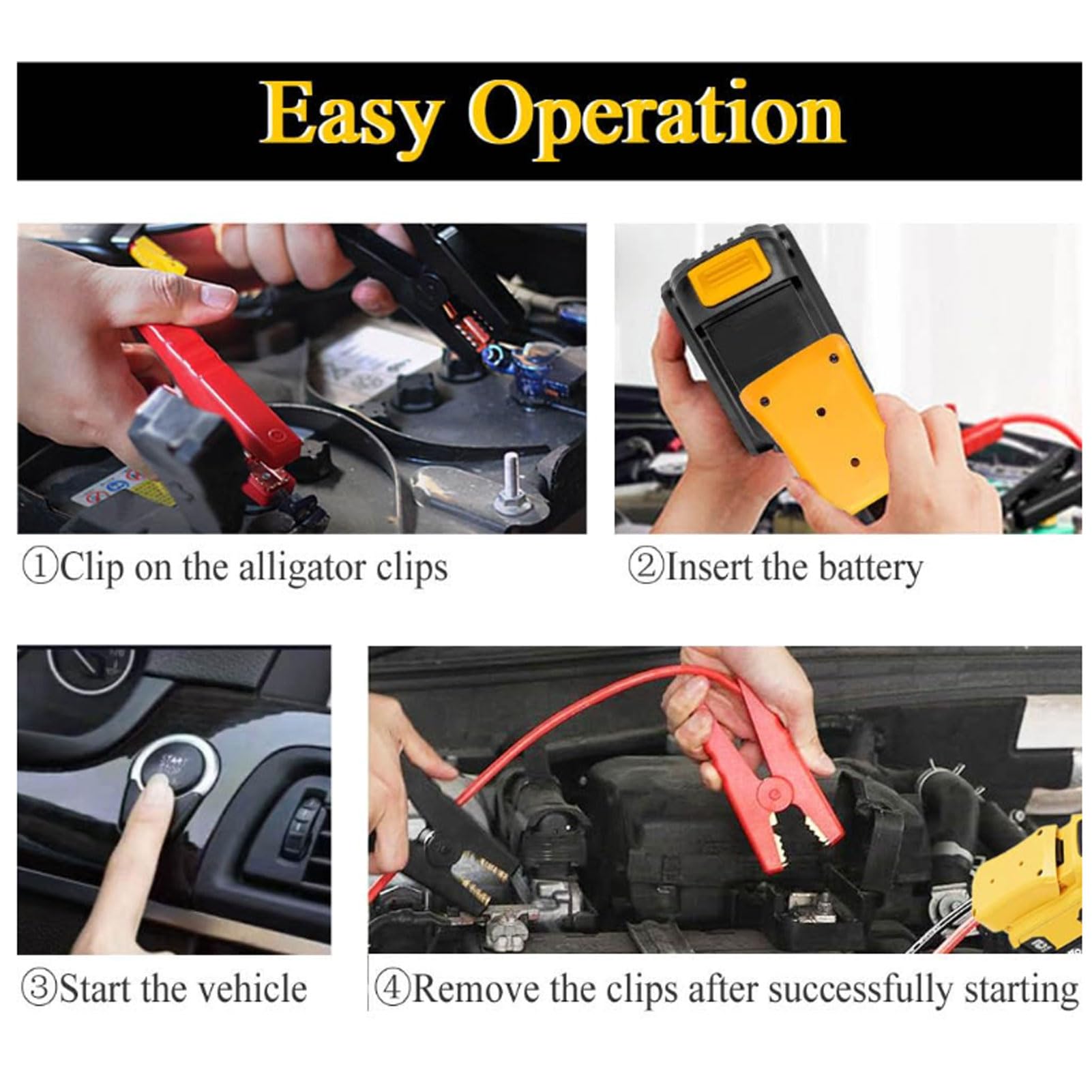 Akozon Cable de Arranque para Batería de Coche, Cable de Silicona 8AWG, de Arranque Automotriz a Prueba de Calor para SUV, Camiones Ligeros (5.9FT)