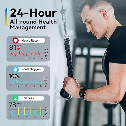 Miniatura 2 de ENOMIR Reloj inteligente para mujeres y hombres con llamada Bluetooth, reloj inteligente con Alexa integrado, monitor de sueño SpO2 de frecuencia