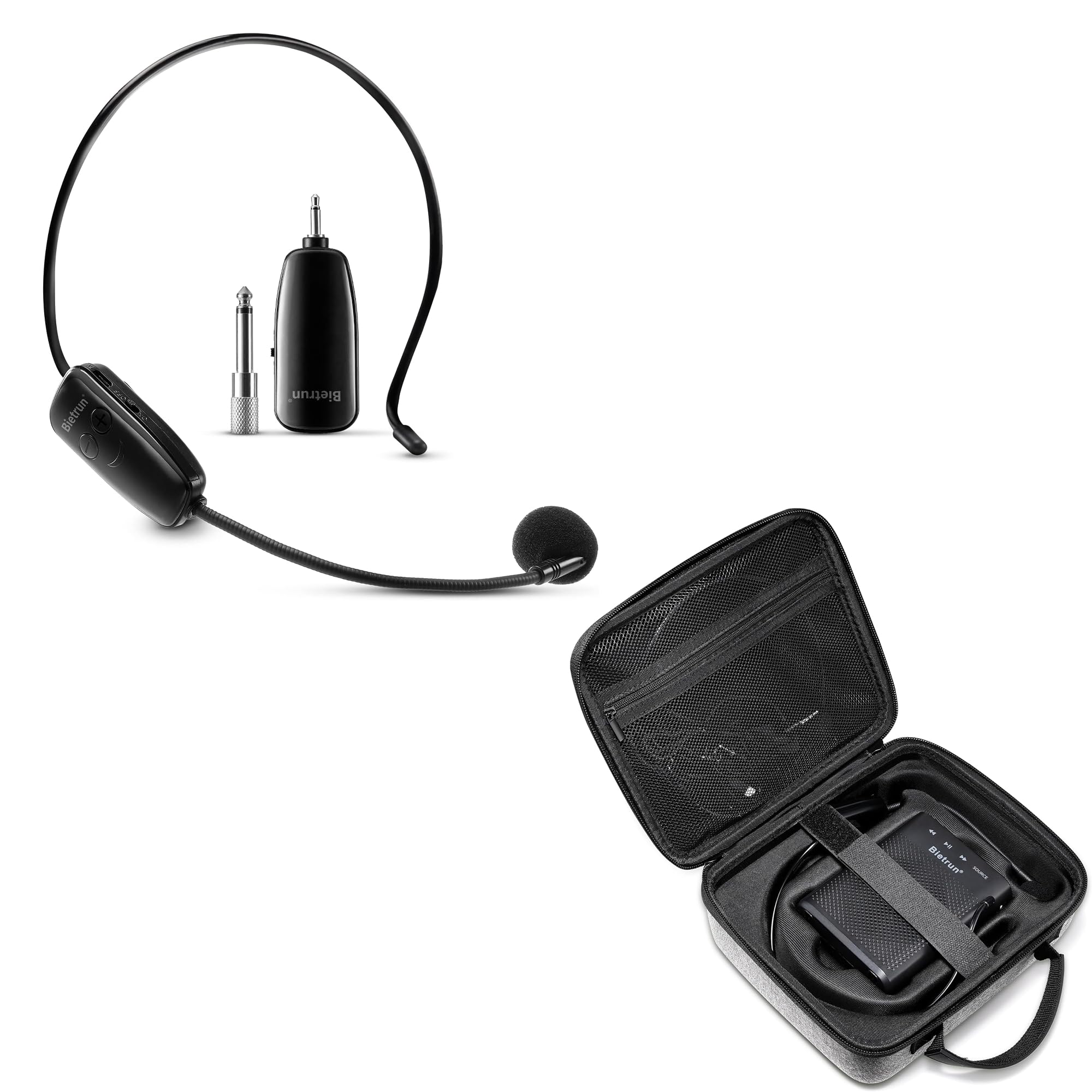 Amazon.com: Bietrun Wireless Microphone Headset WXM01 with