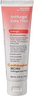 Smith & Nephew Secura 2% Miconazole Nitrate Cream Antifungal 3-1/4 oz. Tube