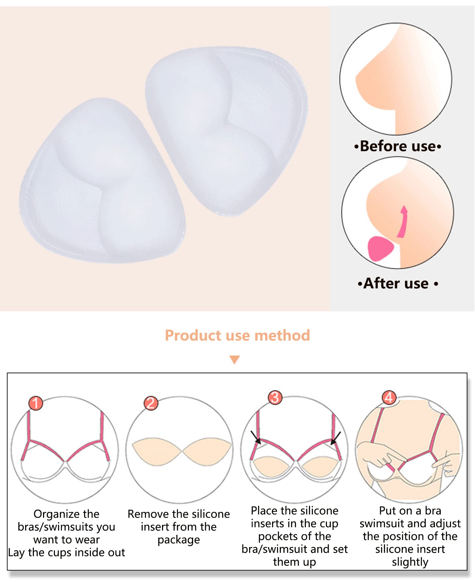 Almohadillas Triangulares De Silicona For El Pecho, Insertos For Sujetador Bikini, Realzadores