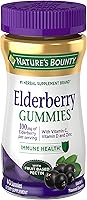 Vista 9 de Nature's Bounty Gomitas de saúco, suplemento dietético, apoya la salud inmunológica, contiene vitamina A, C, D, E y zinc, 100 mg, 120 gomitas