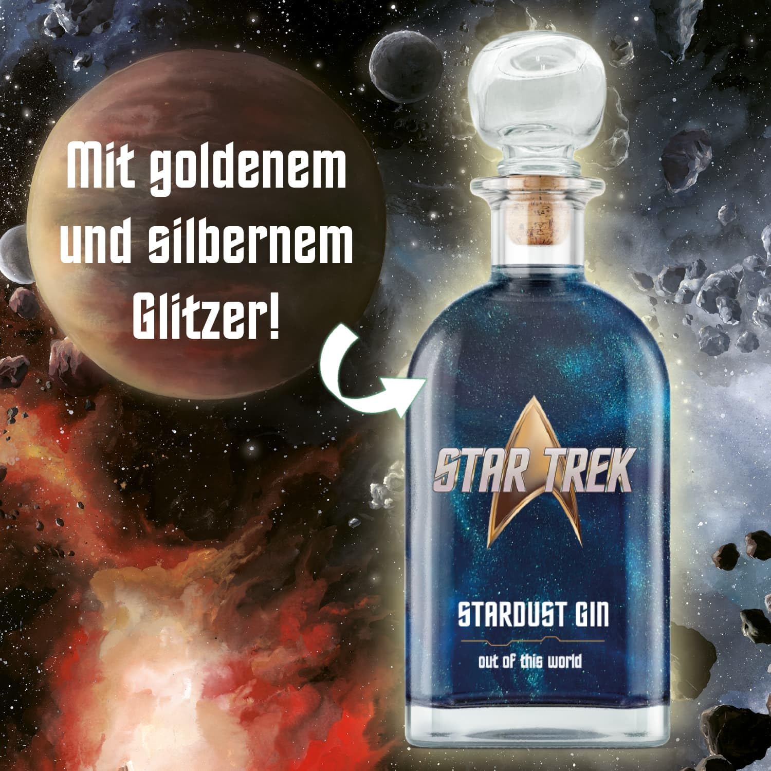 Star Trek - Stardust Gin by V-SINNE offizieller Star Trek Gin - magischer Sternenstaub-Farbwechsel - 500 ml 40% vol.