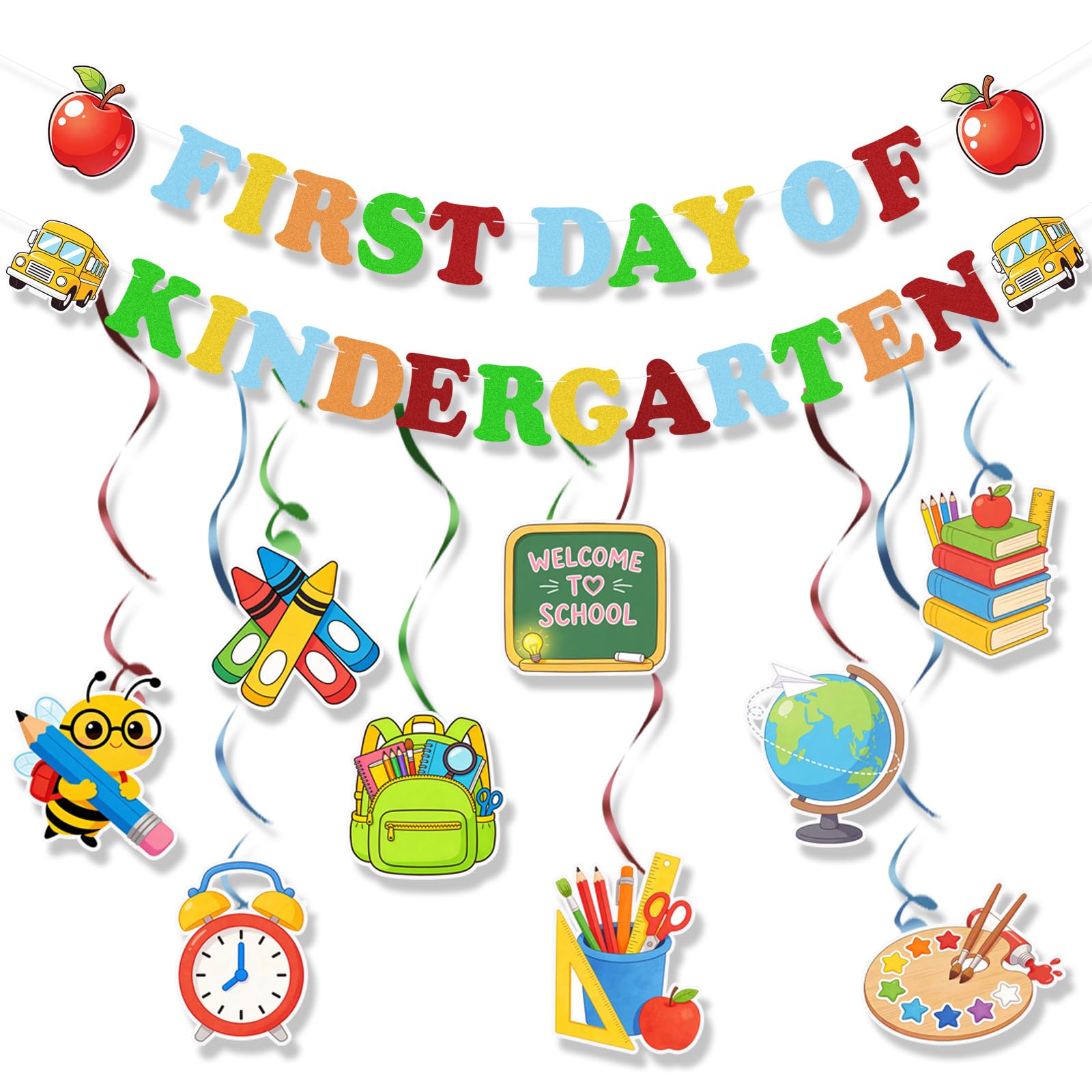 Décorations de rentrée scolaire et ornements pour fêter le premier jour de maternelle