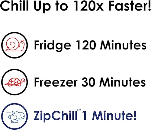Miniatura 5 de ZipChill Enfriador instantáneo de bebidas, enfriador universal de latas para bebidas, enfría rápidamente latas de cerveza y refrescos en 60