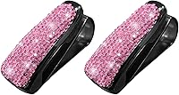 Vista 10 de 2 piezas de soporte para lentes de sol con pedrería para visera de coche, soporte para lentes de sol con strass con clip para tarjetas de entradas