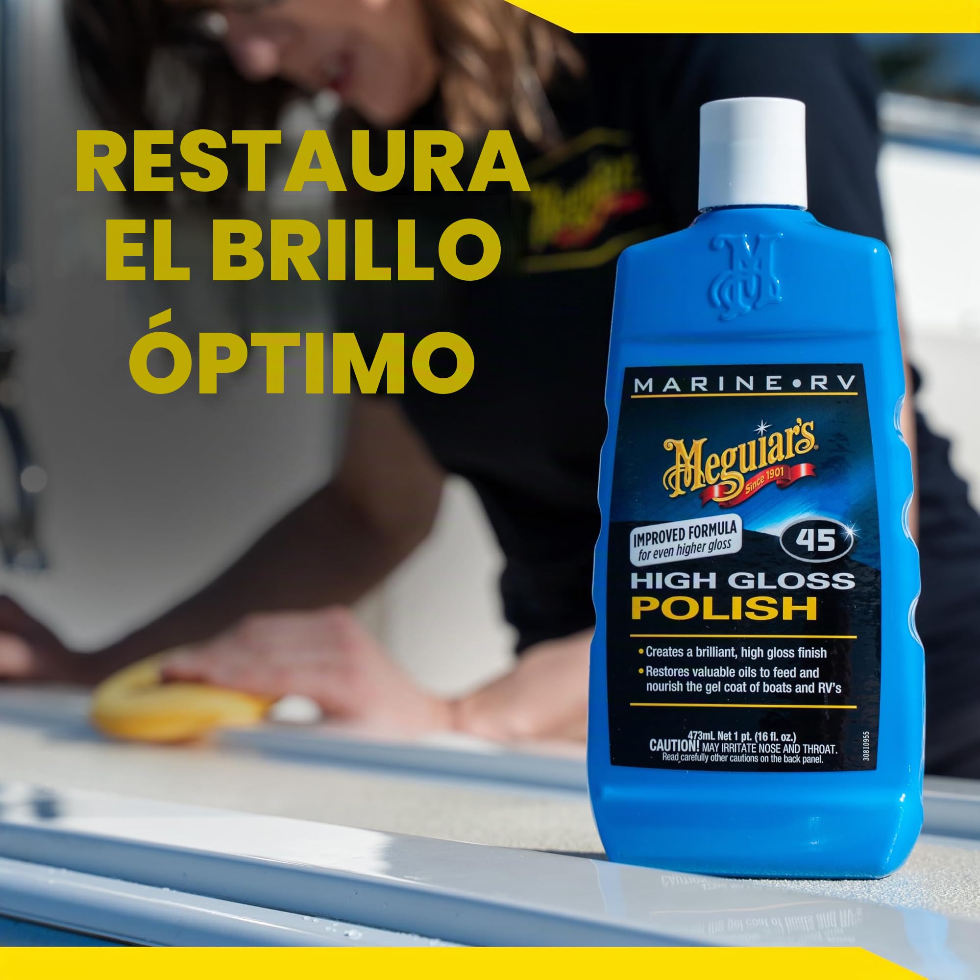 Meguiar's M4516 Marine RV High Gloss Polish - Pulimento de alto brillo para barcos