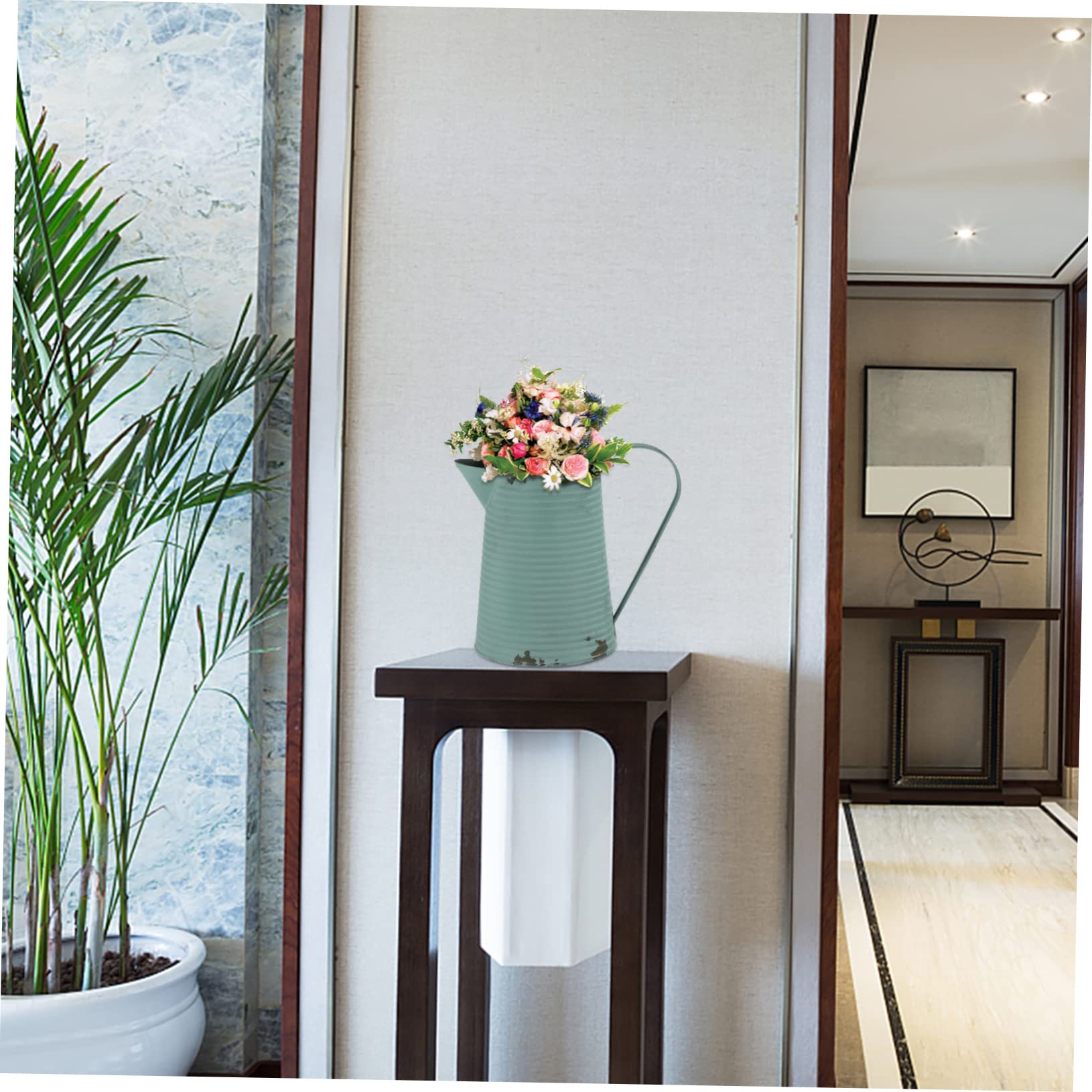 Amazon.co.jp: 植木鉢 スタンド 花器 金属製 フラワーバケツ 鉄素材