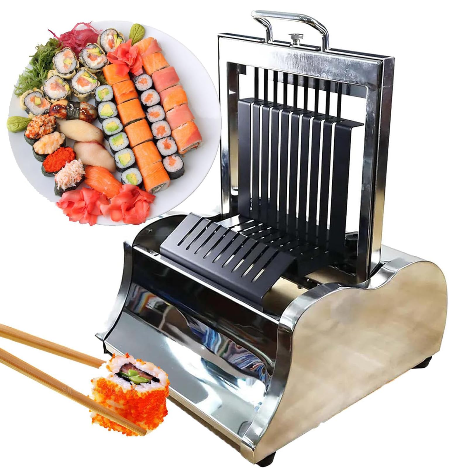 Ręczny nóż do sushi - stal nierdzewna 304, 8/10/12 segmentów, dla początkujących i profesjonalistów