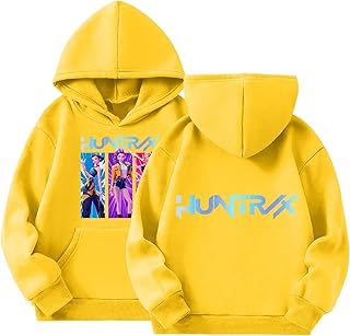 Comprar Generisch KPop Unisex Niños Demon Hunters Hoodie Niñas Sudadera con Capucha con Estampado Anime Casual Manga Larga Suéter para Niños Hip Hop Streetwear Divertida Sudadera Tops Otoño Invierno Deportes Sudaderas