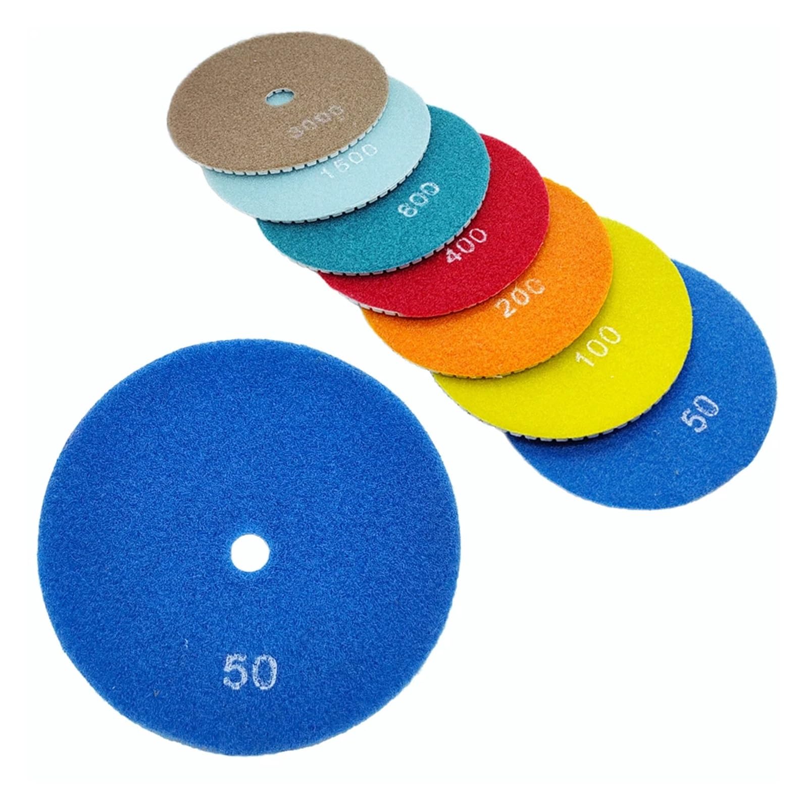 5" 125mm Diamentowe tarcze polerskie na mokro do polerowania marmuru i granitu. Używaj tarcz szlifierskich.(5PCS Grit 50)