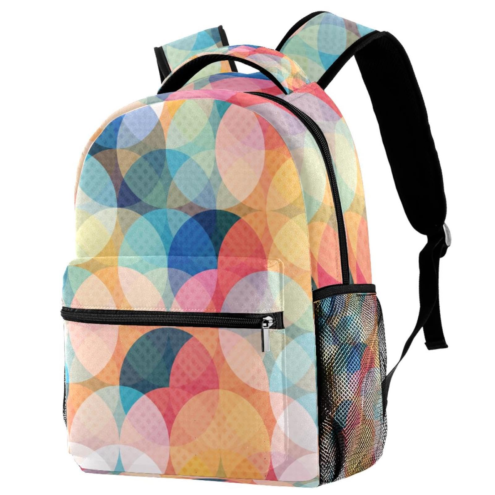 Sac à dos imprimé multicolore sans couture avec design géométrique moderne - 7