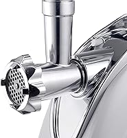 Vista 6 de Brentwood MG-400W - Picadora de carne eléctrica, relleno de salchichas, color blanco