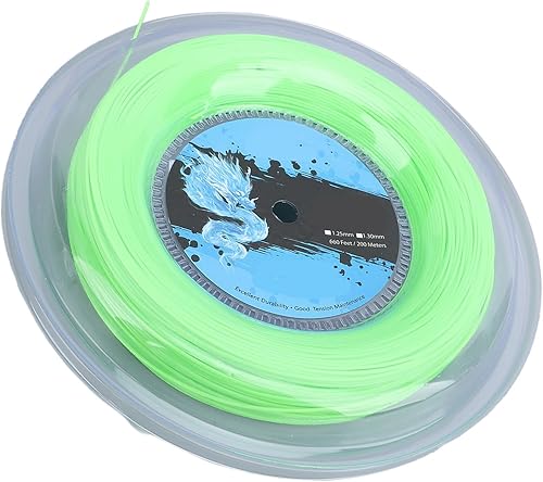 Miniatura 9 de Cuerda de tenis de poliéster, suavidad y potencia, jugadores ofensivos que buscan durabilidad, cuerda de raqueta de tenis de carrete de 656.2 ft