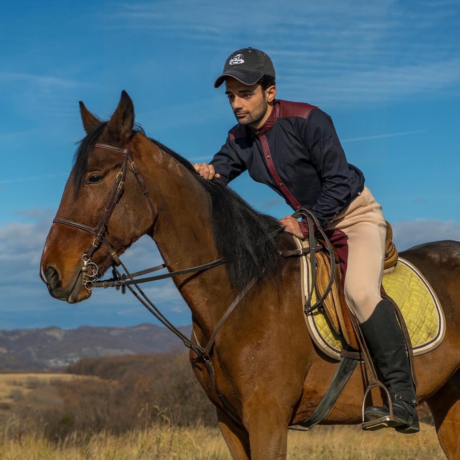 Women's Running Horse Hat for Horse Lover - Adjustable Vintage Distressed Washed Baseball Cap for Men Women - Image 6