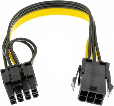 6 Pin Female to 8 Pin Male Video Card GPU Power Supply Cable 8.6inch 22cm