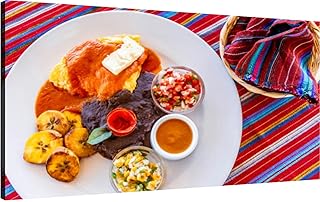 Canvas Wall Art for Living Room Bedroom Traditional Guatemalan breakfast tortillas Big Large Wall Art Decor Framed Painting Wall Pictures Prints Artwork Office