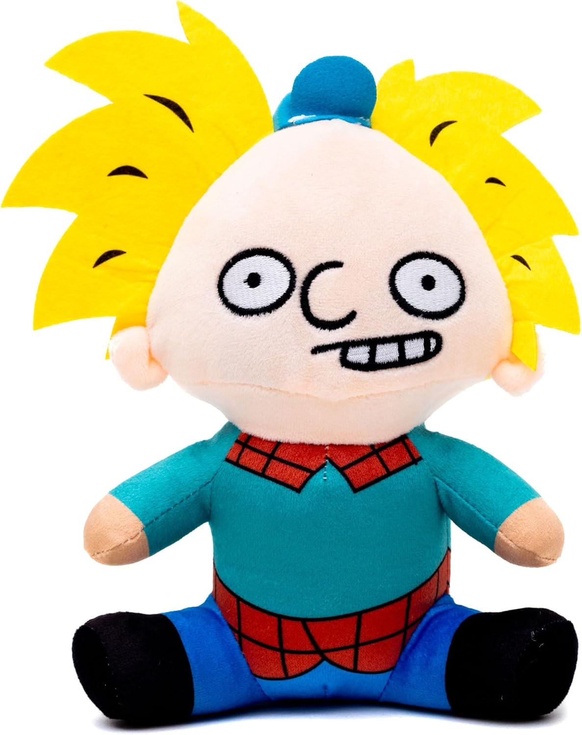 バックルダウン ニコロデオン きしむぬいぐるみ 犬のおもちゃ 大型、中型、小型犬用、Hey Arnold!アーノルド全身座るポーズ、