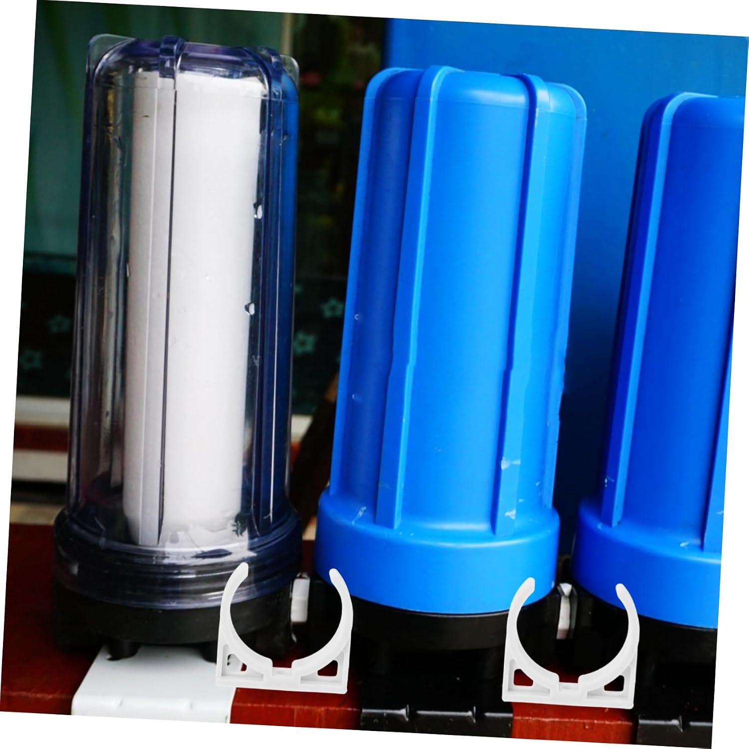 Uonlytech 5Pcs Water Filter Membrane Housing Clips Sturdy Plastic Clips for Water Purifier Accessories Replacement Single for 50MM Filter Housings for Home Use