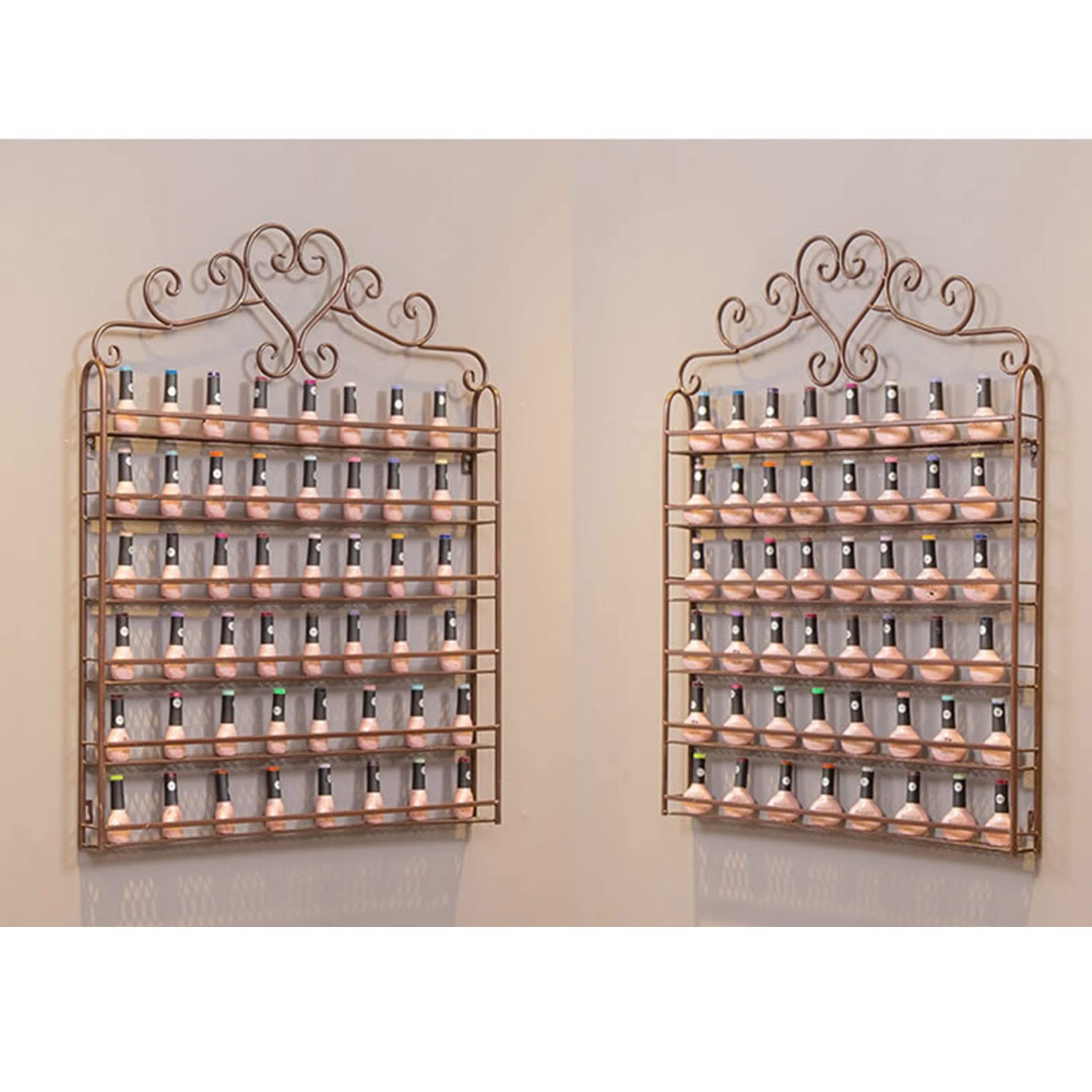 Estantes para esmalte de uñas en la pared Estante almacenamiento Estantería de Pared Expositor esmalte de uñas Estante exhibición soporte Baldas organizador Metálico para Maquillaje,cosméticos,perfume