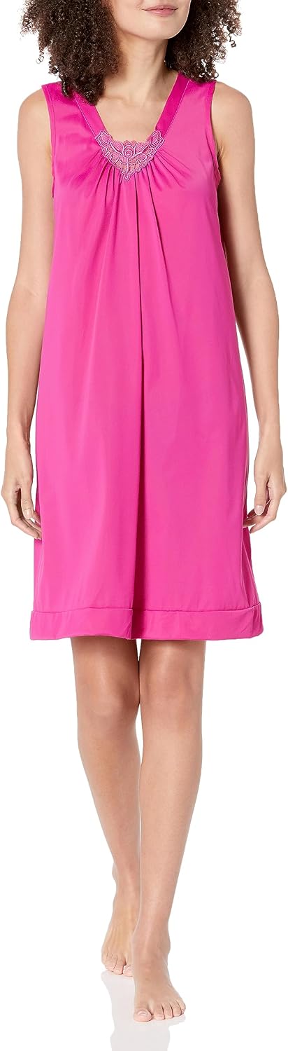 Shadowline Women's Women's Sleeveless Short Nightgown