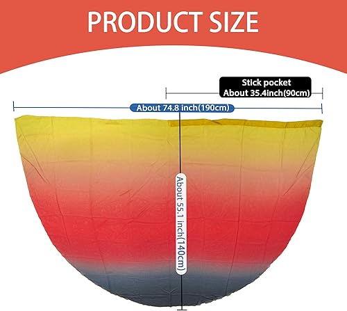 Vista 60 de MUNAFIE Worship Flags Set(2 Flags+2 Rods+1 Storage Bag) for Dance Church Flags for Worship Guard Flag Praise Dance Flags