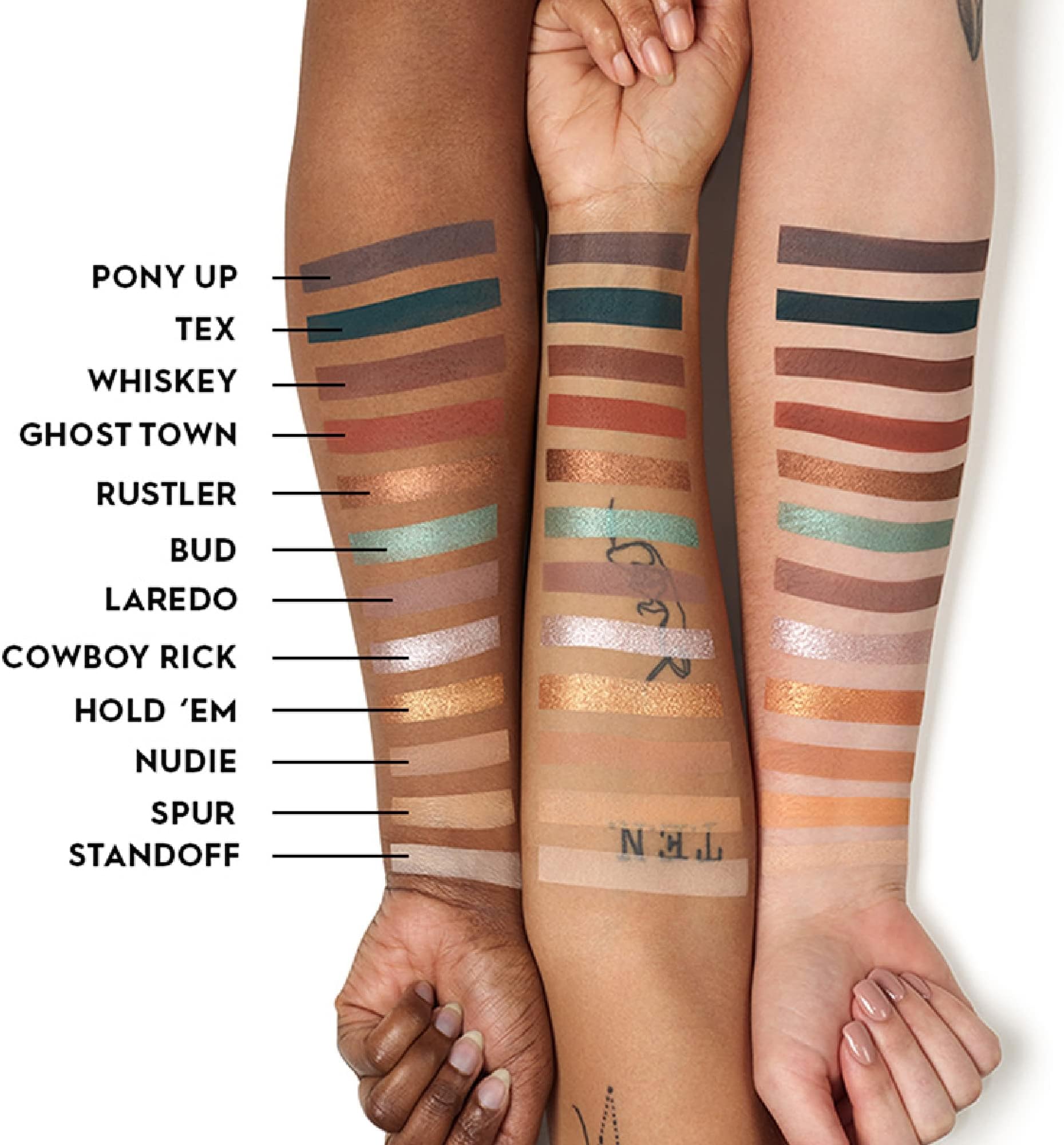 Urban Decay Naked Wild West Eyeshadow Palette, 12 Desertinspired Neutral Shades With Green & Blue 100% Vegan, Ultrablendable, Rich Colors Set Includes Mirror & Doubleended Makeup Brush