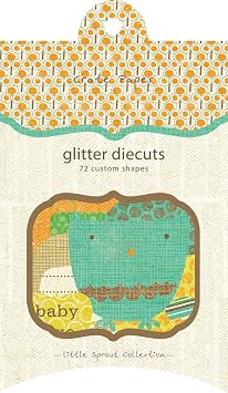 Crate Paper Little Sprout Glitter Die-Cuts, 72/Pkg