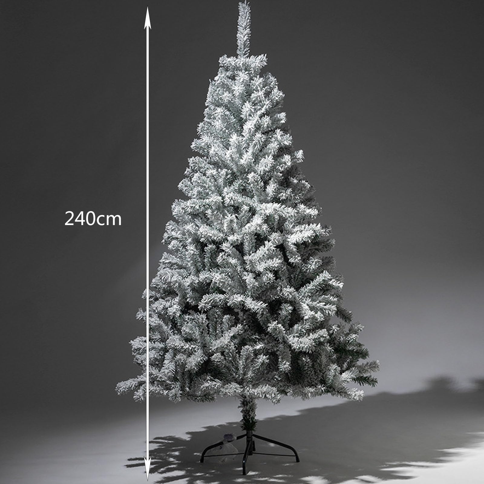 5 stóp Premium Snow Flocked Sztuczna Choinka Zawiasowa Sosnowa Pełna Świąteczna Choinka Do Dekoracji Domu i Biura Imprezy z Gałęziastymi Końcówkami Śniegu I Metalowym Stojakiem, L