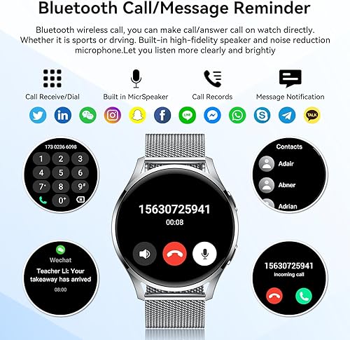 Miniatura 2 de Reloj inteligente para hombres y mujeres Fitness resistente al agua, marcarespuesta de llamadas, relojes inteligentes para hombres, relojes