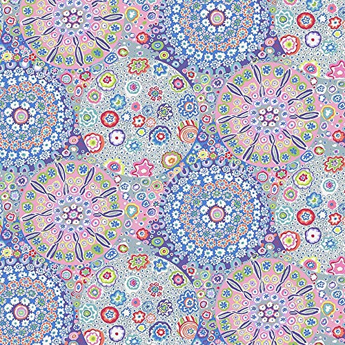 Kaffe Fassett Collective 108" Quilt Back Millefiore Pastel, Quilting Fabric by the Yard