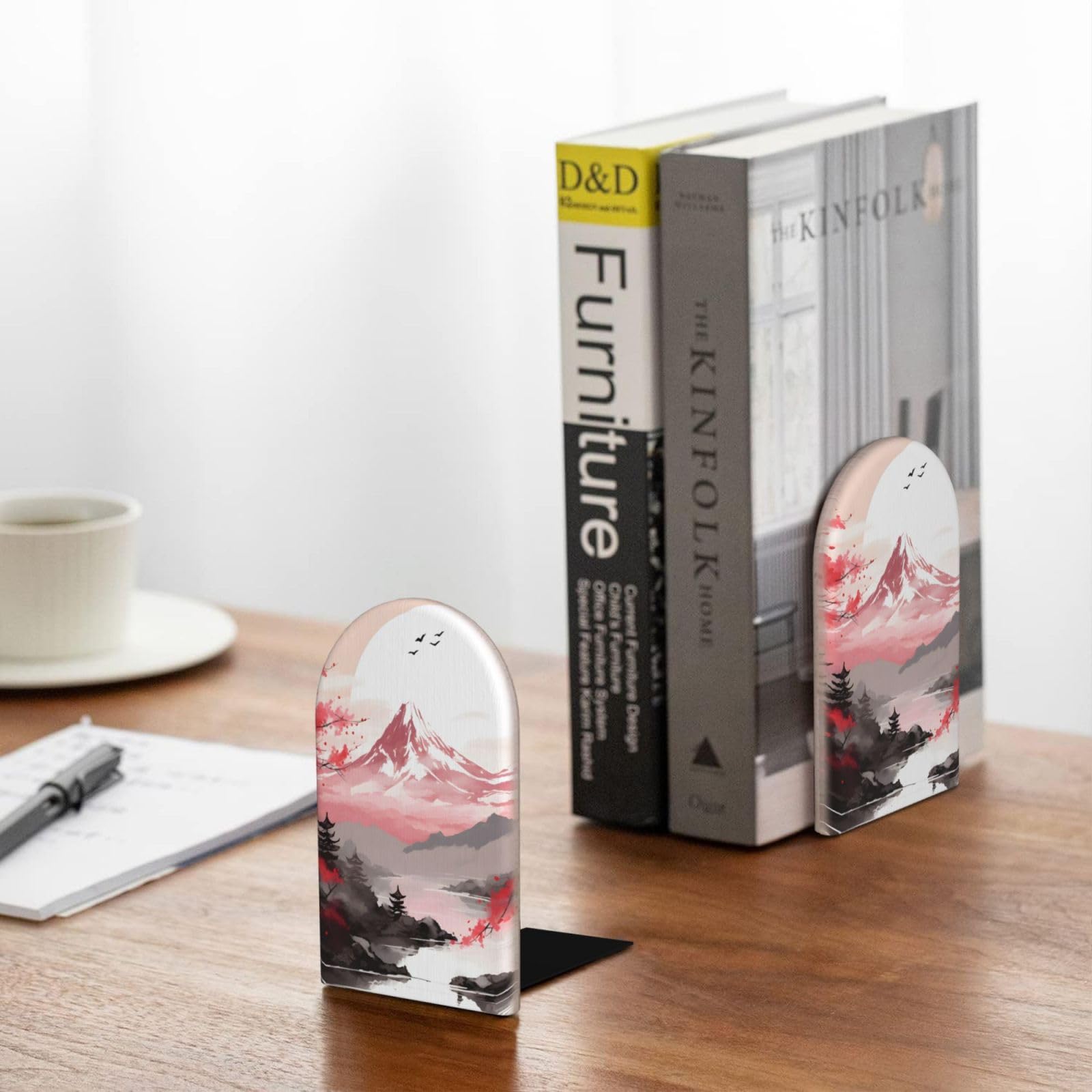 Amazon.com: UOYO Fuji Japanese Bookends 1 Pair Asia Ocean Sea Book