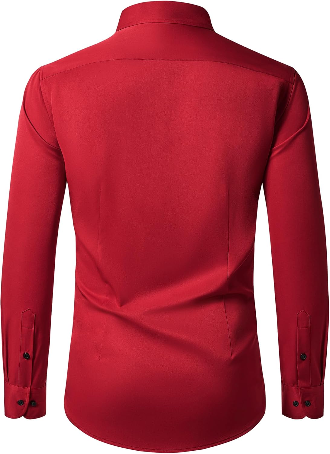 Men's Dress Shirts Long Sleeve Stretch Wrinkle Free Wedding Formal Business Button Down Shirt - Image 2