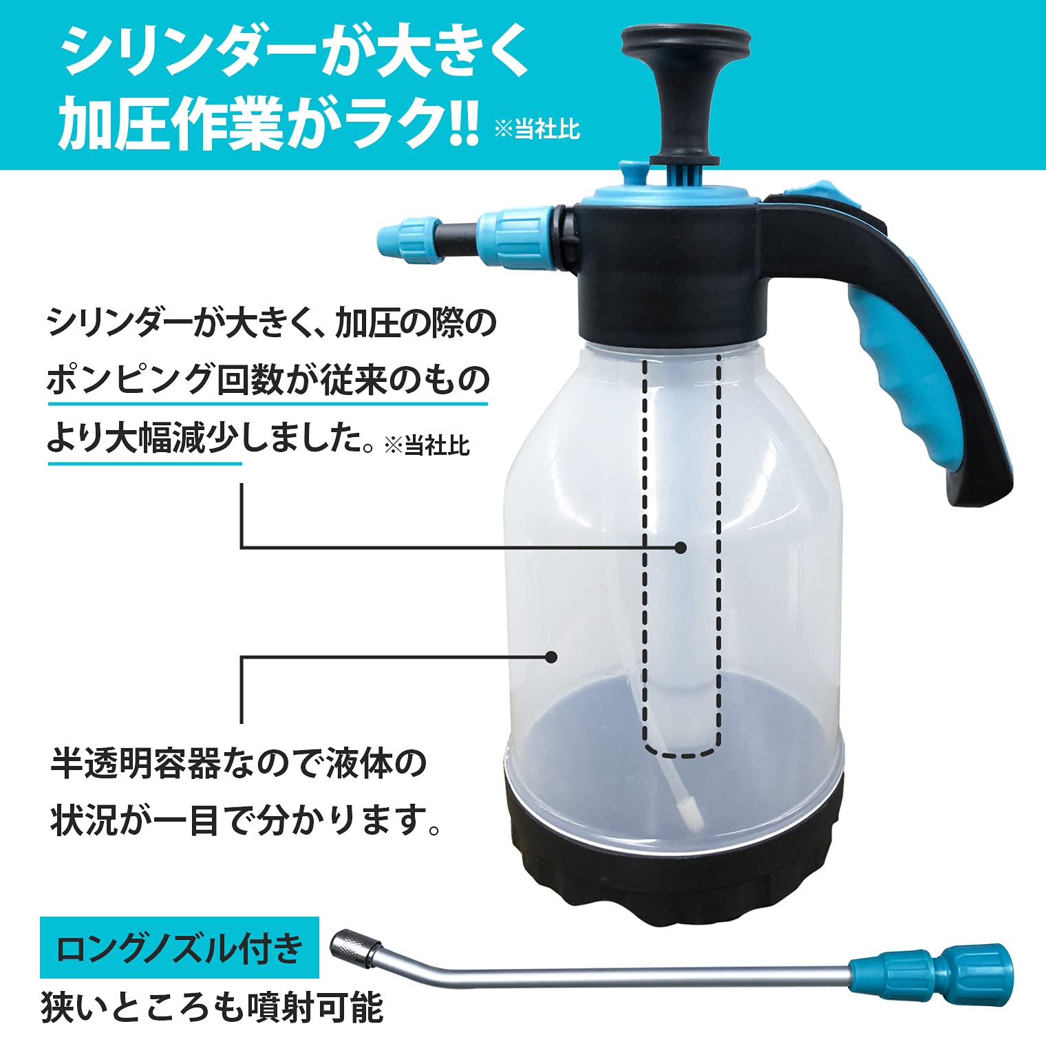 Amazon | マルハチ産業 蓄圧式 スプレー スーパーX ロングノズル付き X