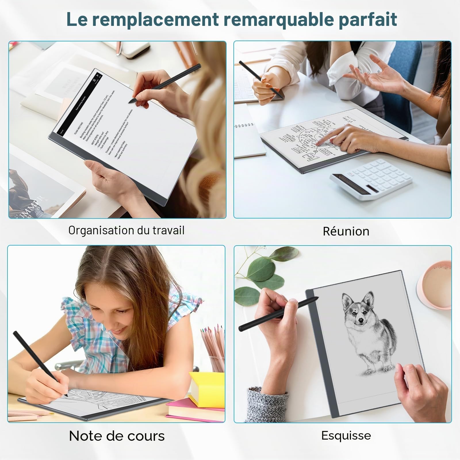 TiMOVO Stylet Magnétique EMR Compatible avec Remarkable 2 avec Gomme,Stylo Numérique pour Remarkable avec Sensibilité à la pression de 4096, Rejet de la paume pour Remarkable Marker Plus/Kindle Scribe